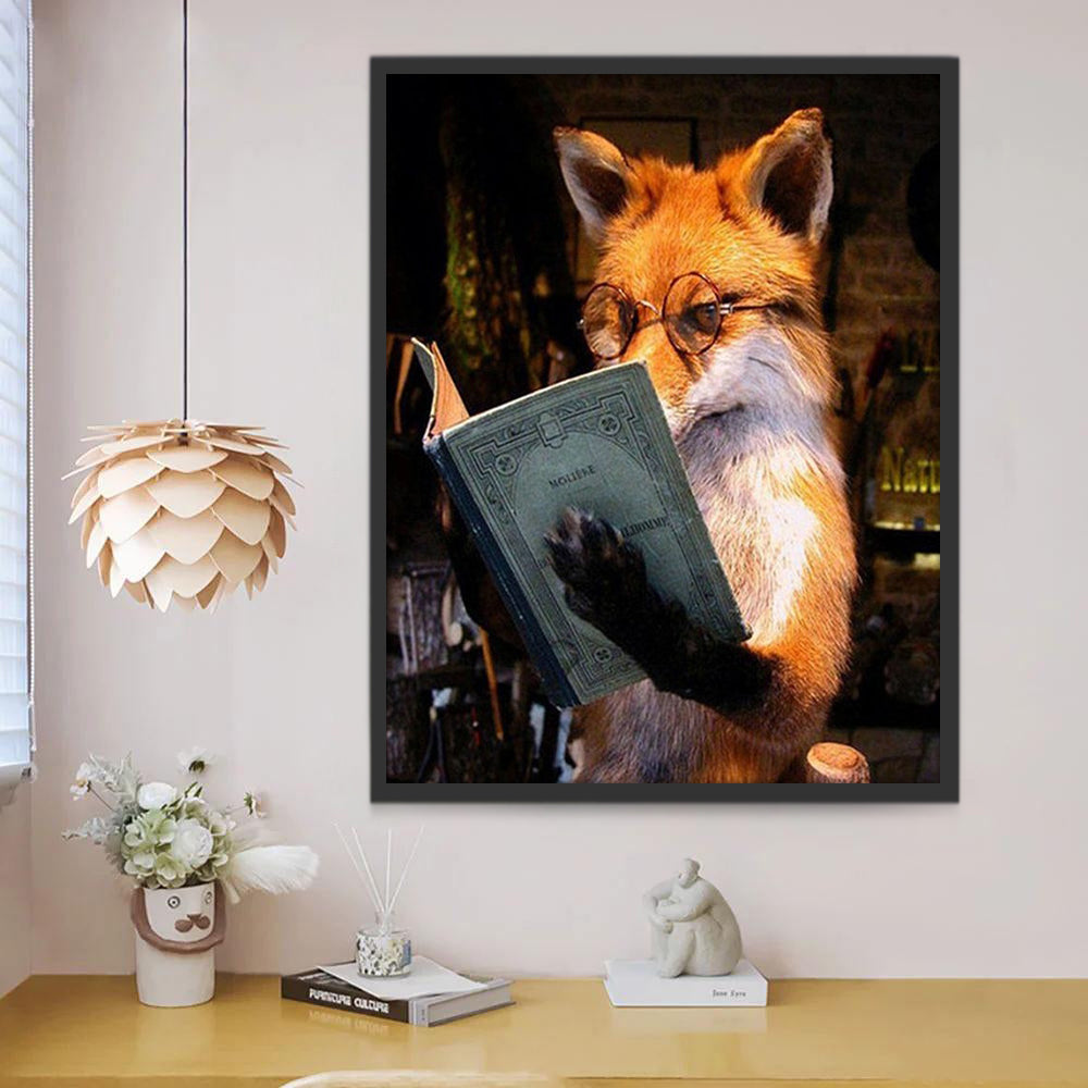 Renard Lisant Peinture par Numéros