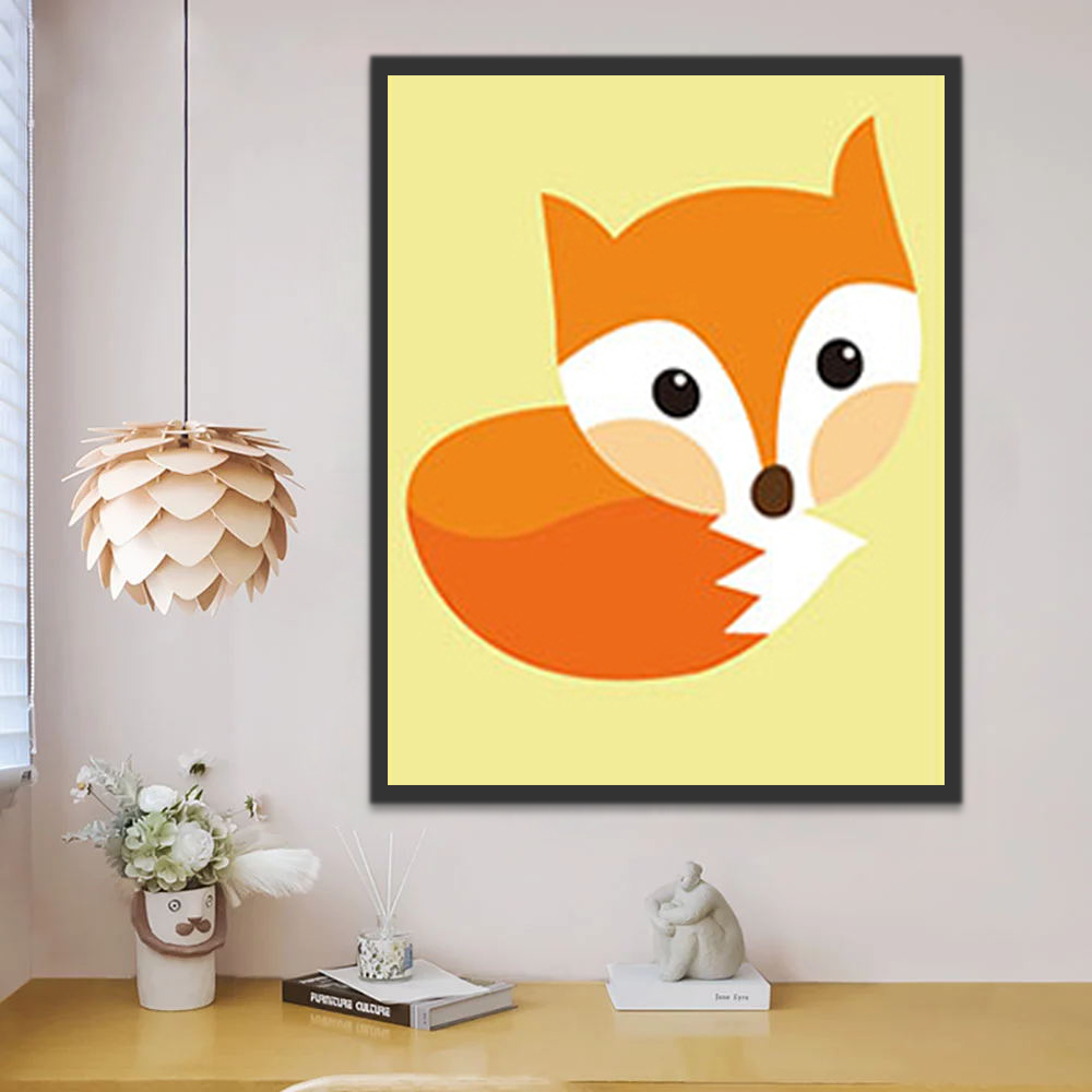 Renard Roux Cartoon Peinture par Numéros