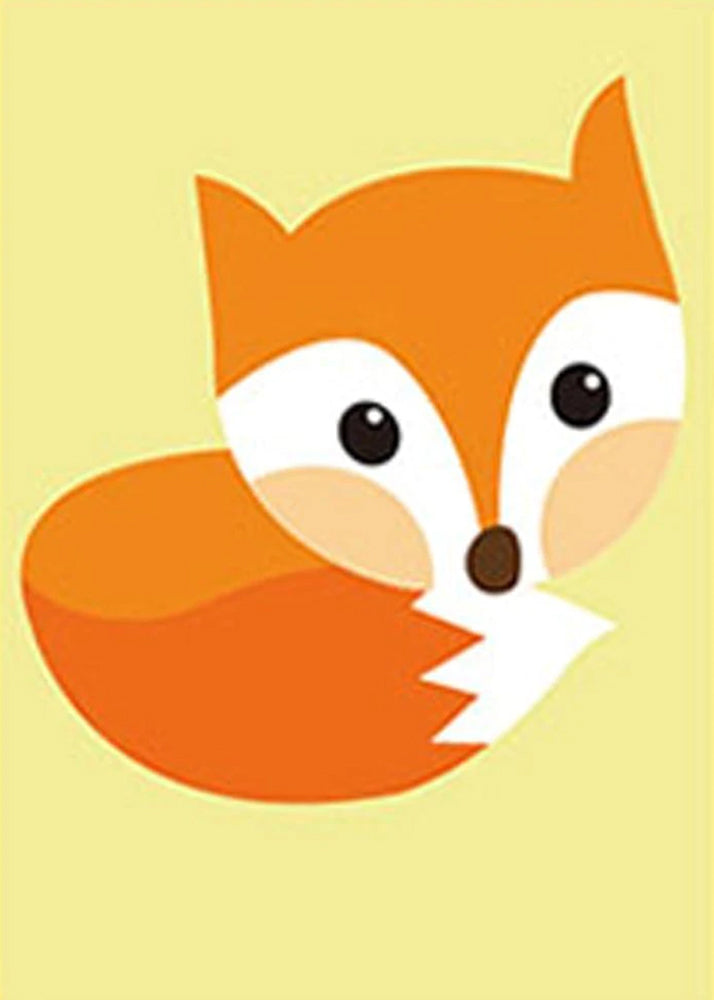 Renard Roux Cartoon Peinture par Numéros