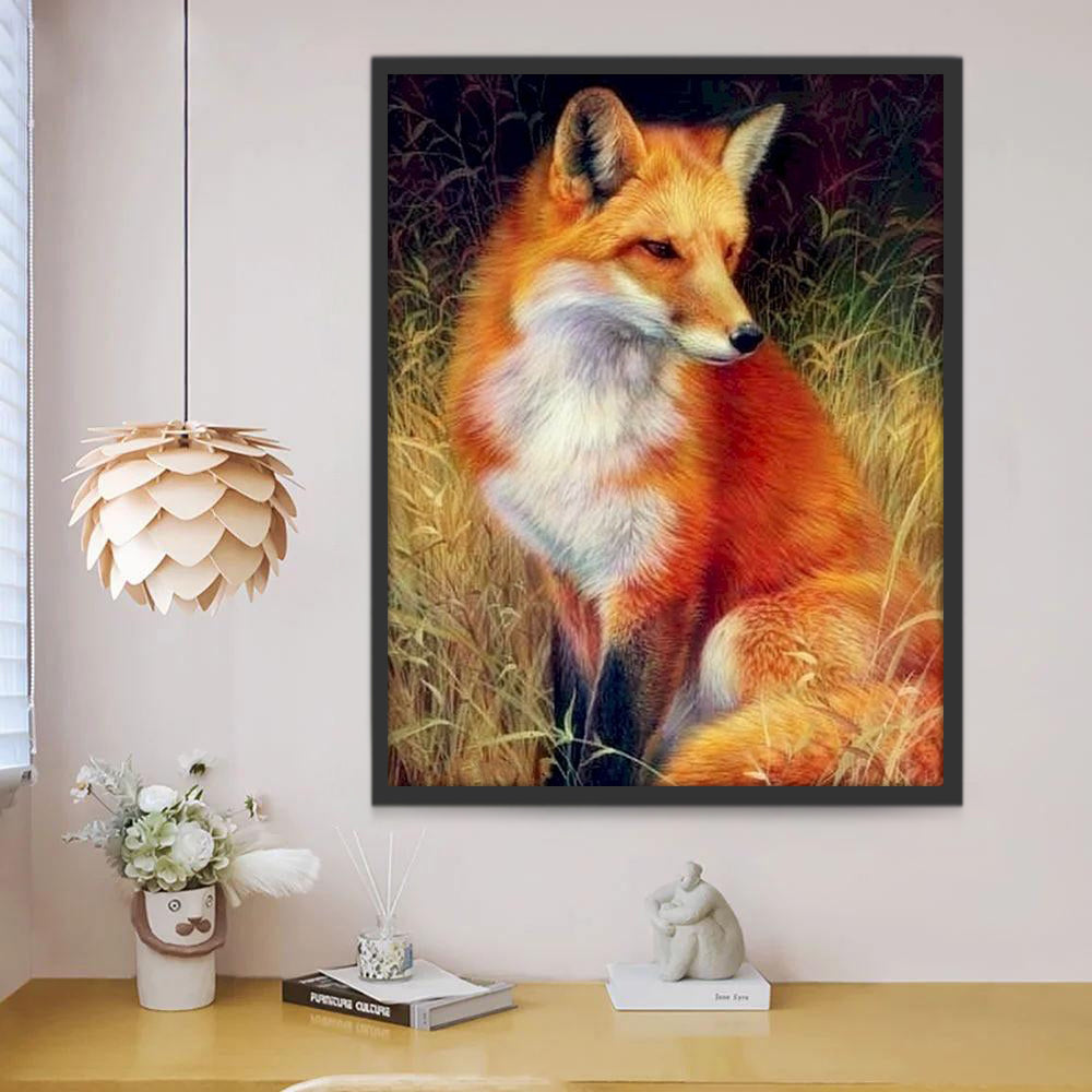 Renard sur la Pelouse Peinture par Numéros