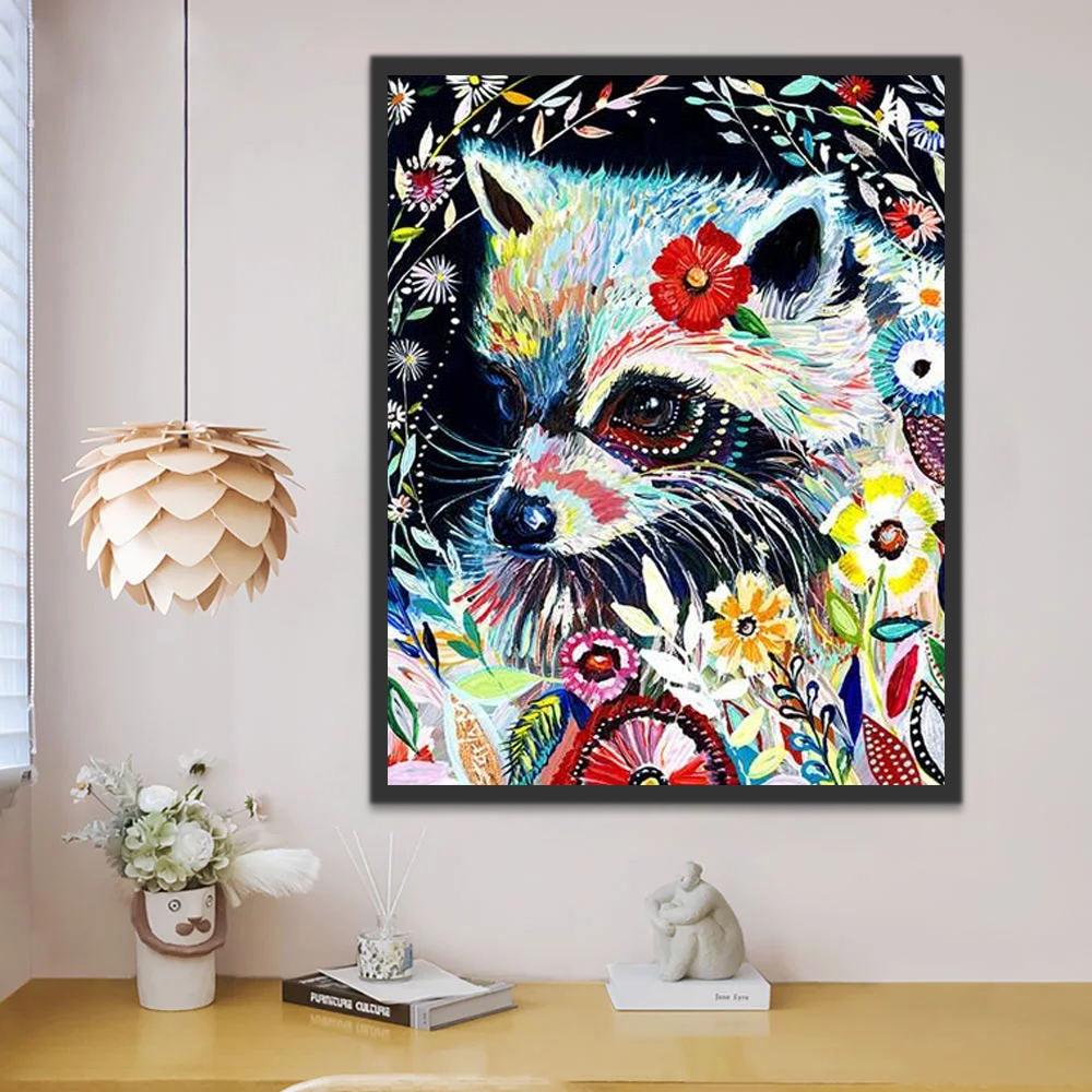 Renardeau Coloré Peinture par Numéros