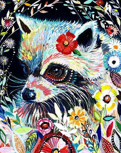 Renardeau Coloré Peinture par Numéros