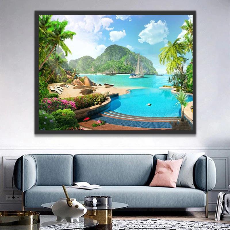 Resort Polinesia Peinture par Numéros