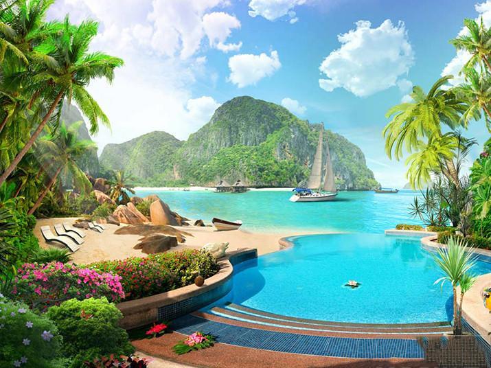 Resort Polinesia Peinture par Numéros