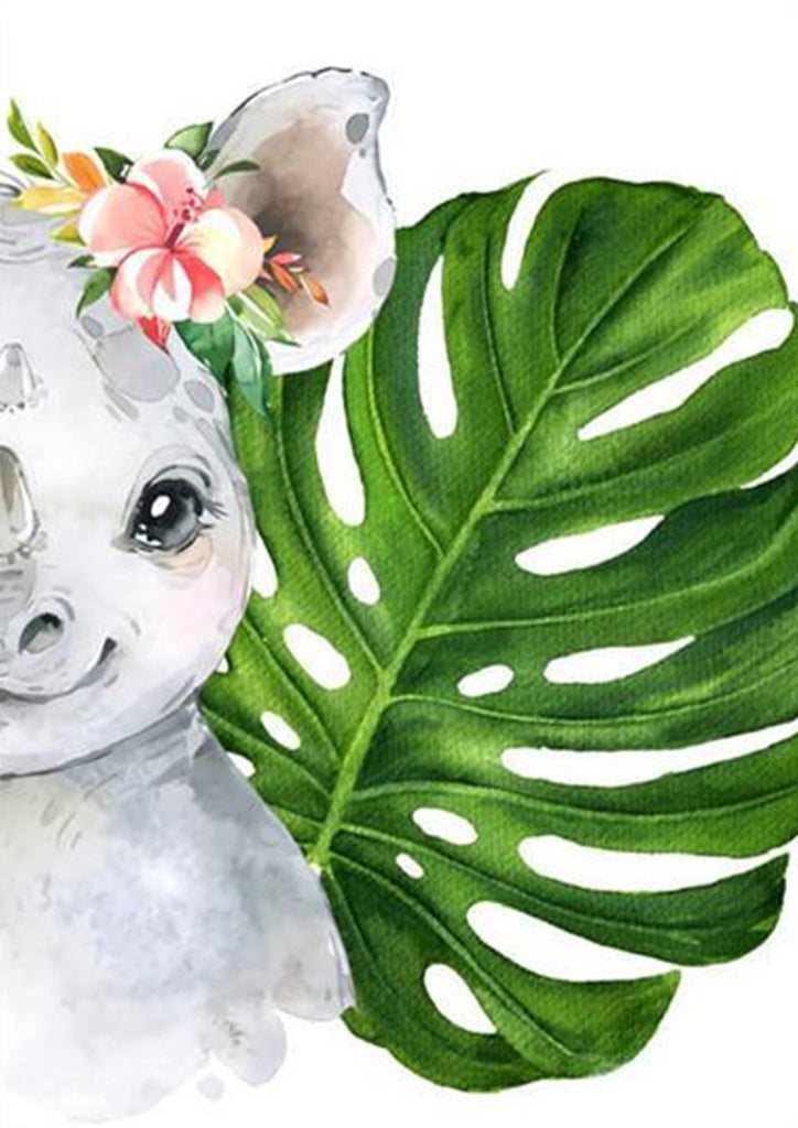 Rhinocéros Peinture par Numéros