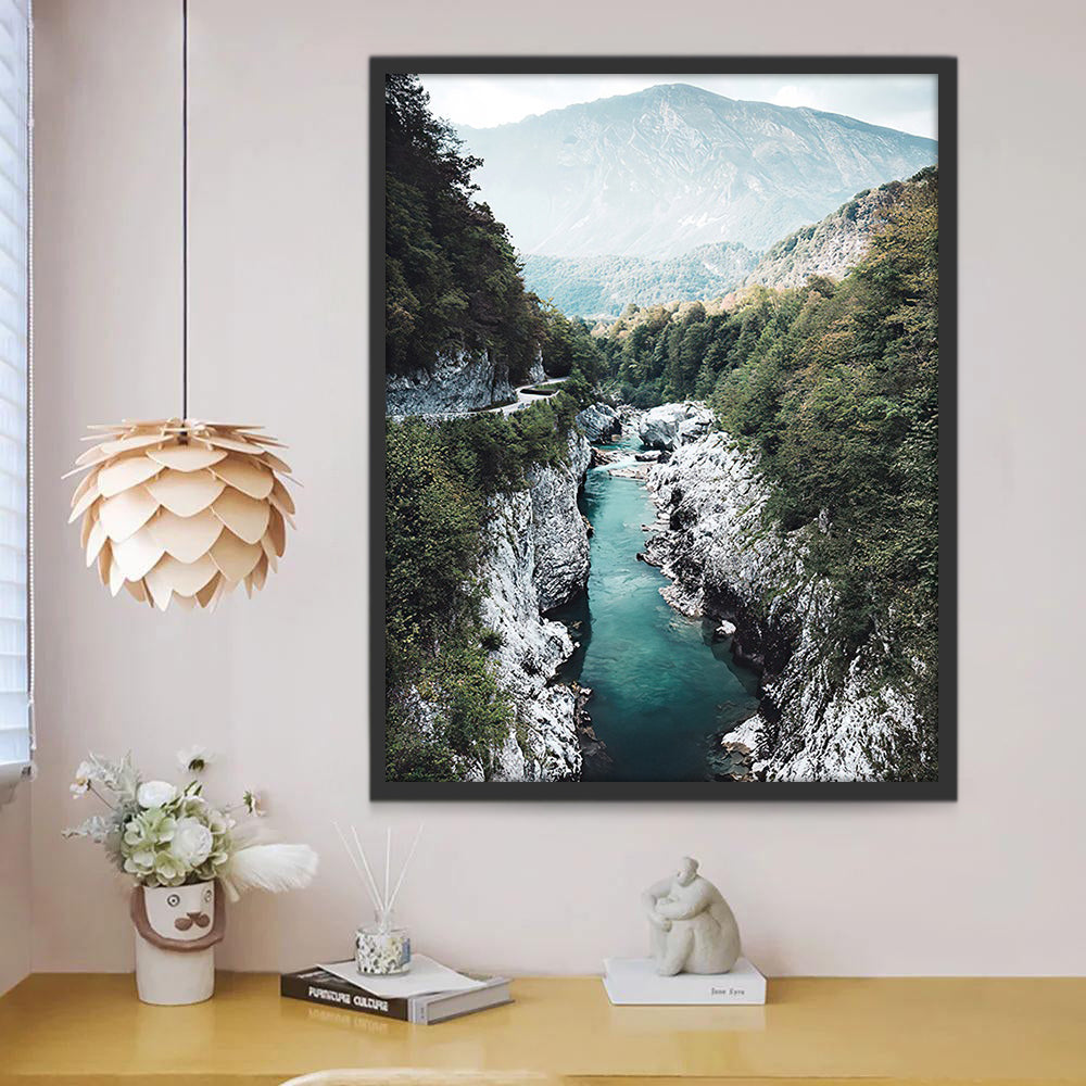 Rivière dans la Vallée Peinture par Numéros
