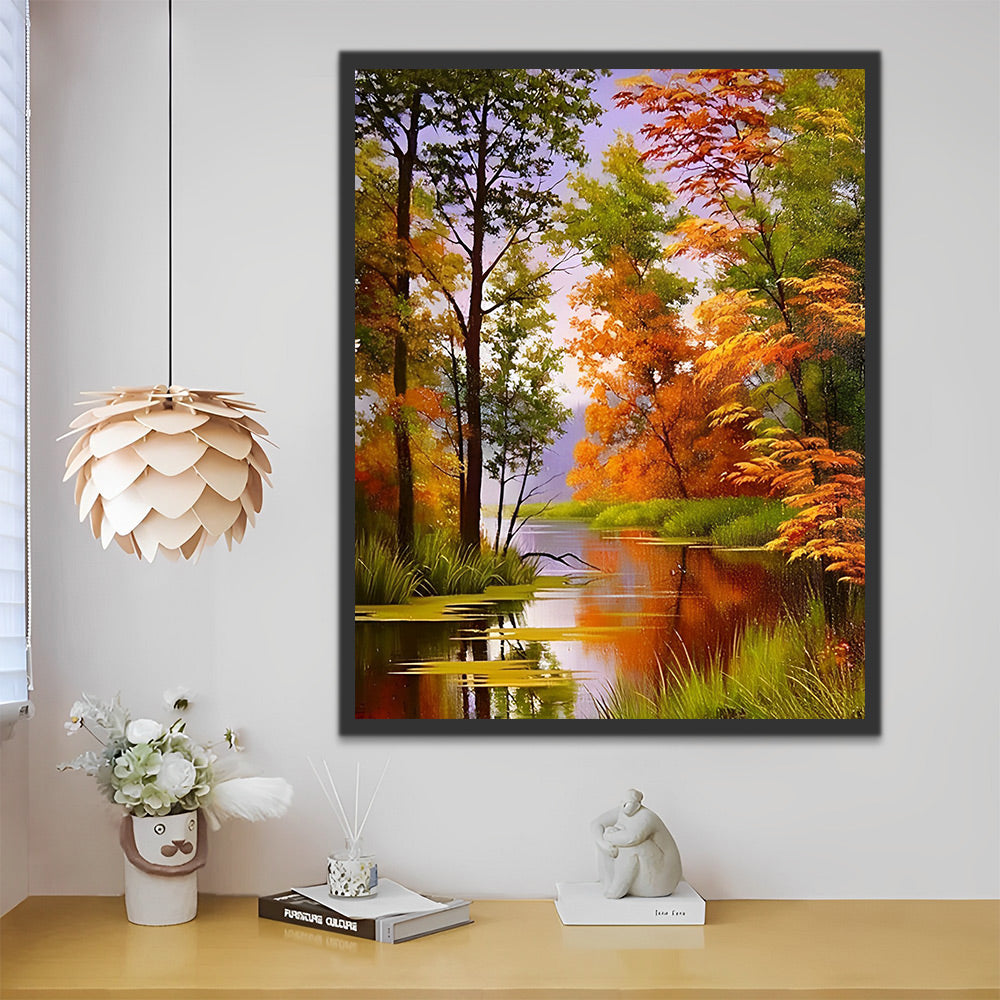 Paysage D'automne, Peinture par Muriel Dupont Paysage D'automne, Peinture par Muriel Dupont