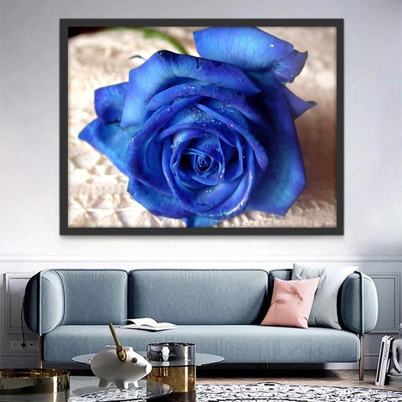 Rose Bleue Peinture par Numéros