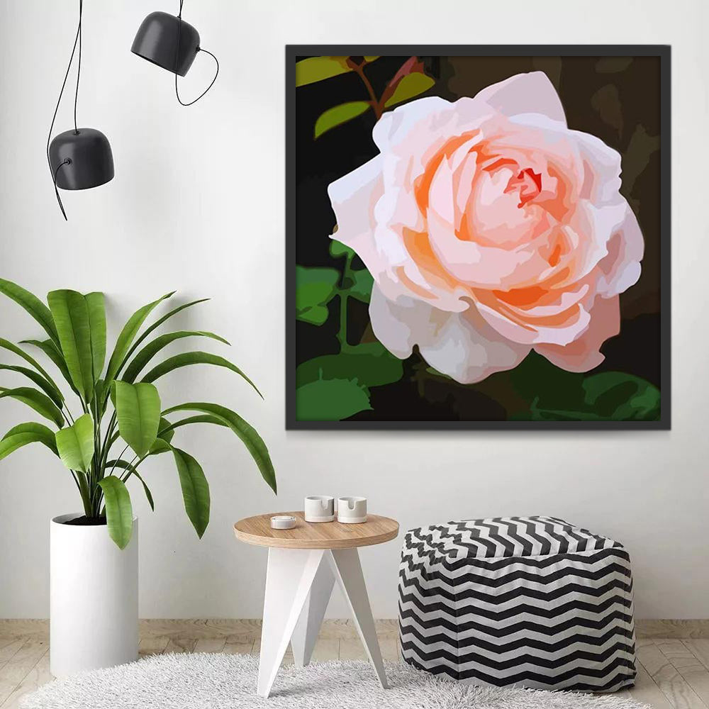 Rose Dessinée Peinture par Numéros