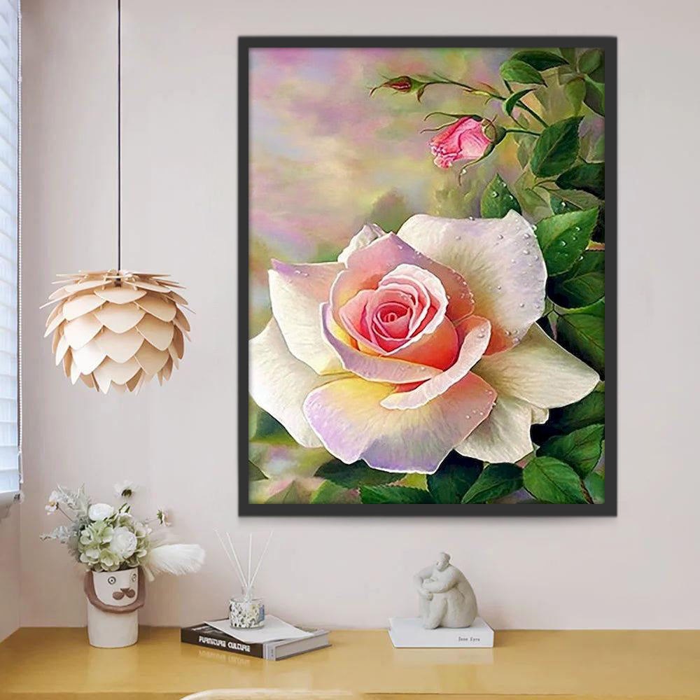 Rose et Bouton Peinture par Numéros