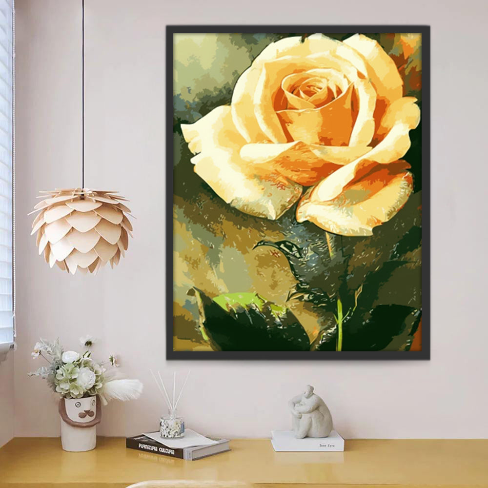 Rose Jaune Peinture par Numéros