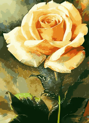 Rose Jaune Peinture par Numéros