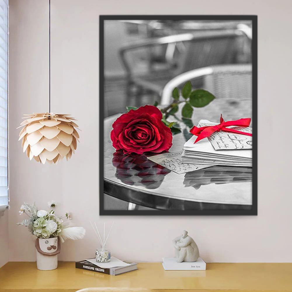 Rose Rouge Peinture par Numéros