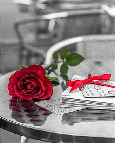 Rose Rouge Peinture par Numéros