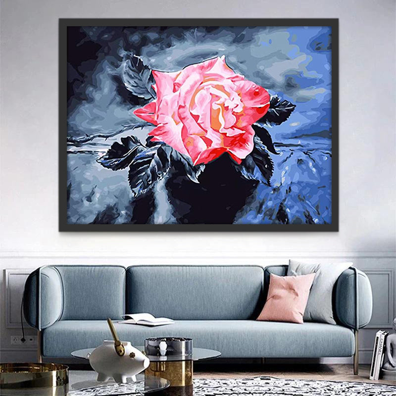 Rose Seule Peinture par Numéros