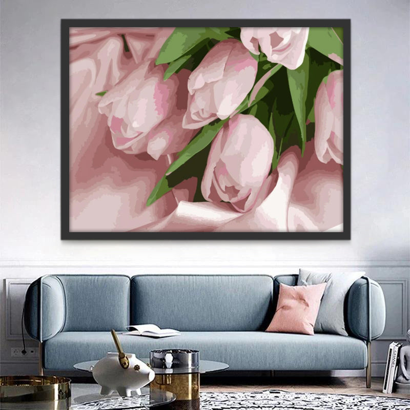 Rose Tulipe Fleur Peinture par Numéros