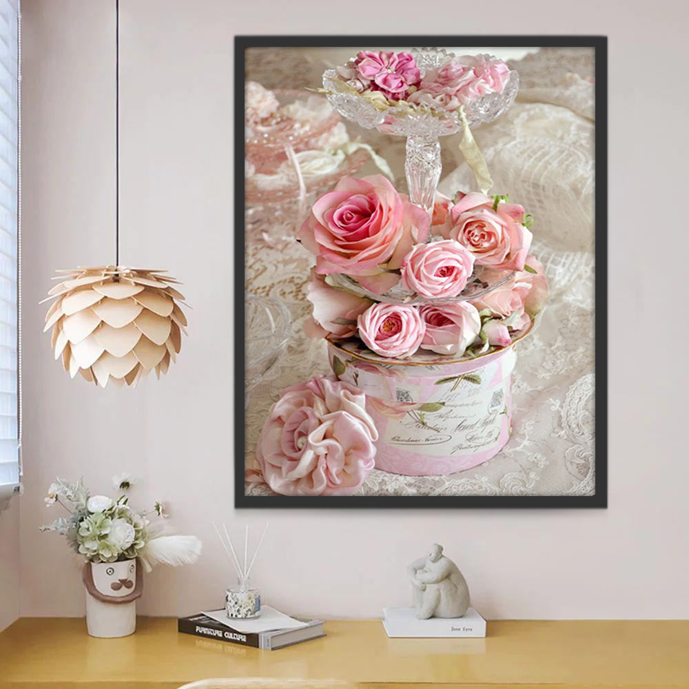 Roses Elégantes Peinture par Numéros