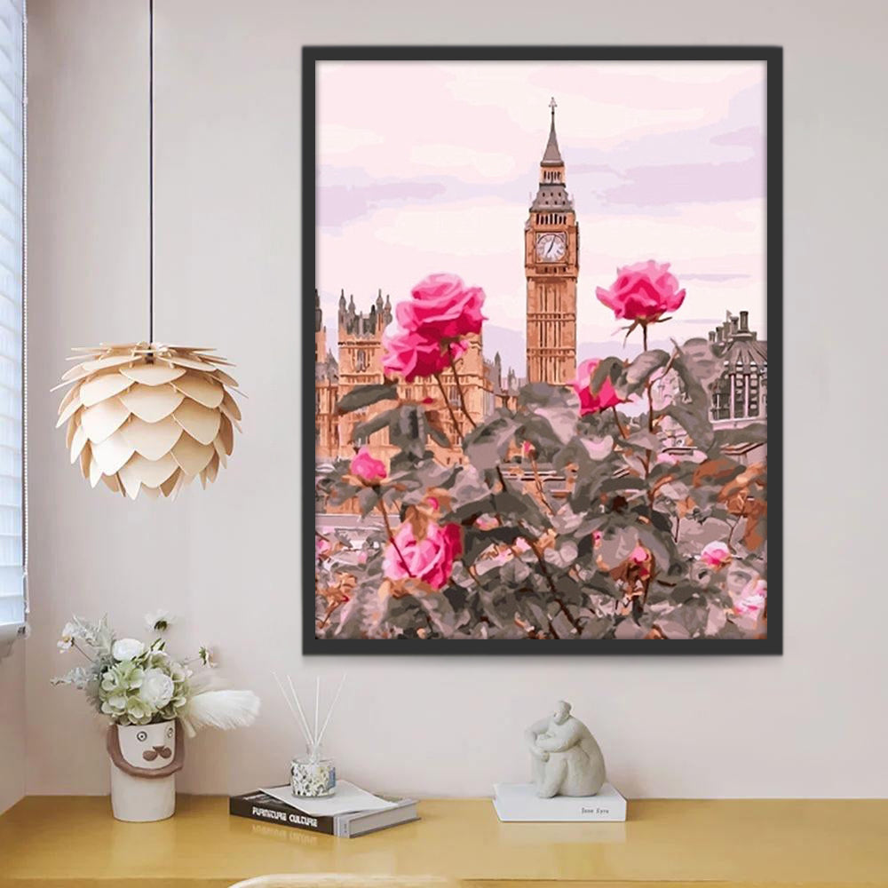 Roses et Grand Ben Peinture par Numéros