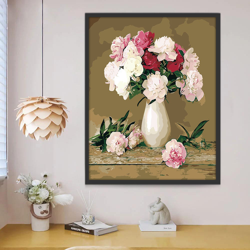 Roses Fleurs Peinture par Numéros