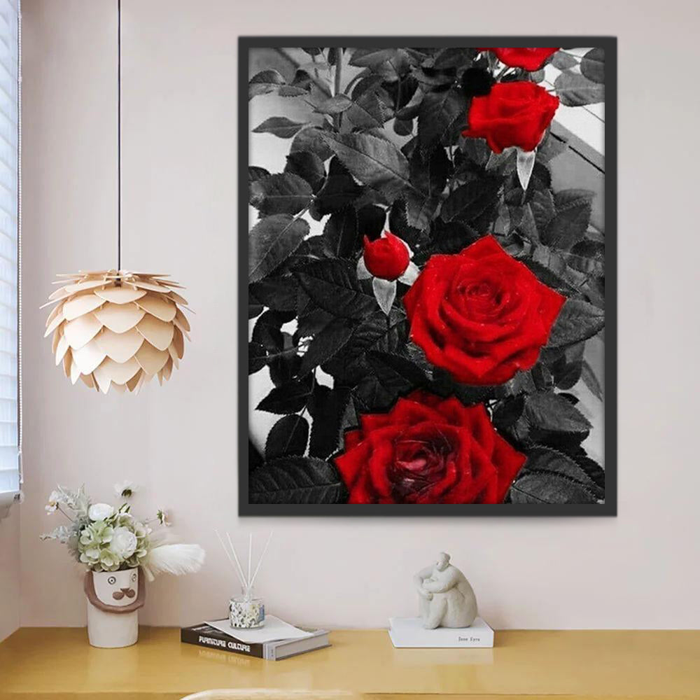 Roses Rouges Elégantes Peinture par Numéros
