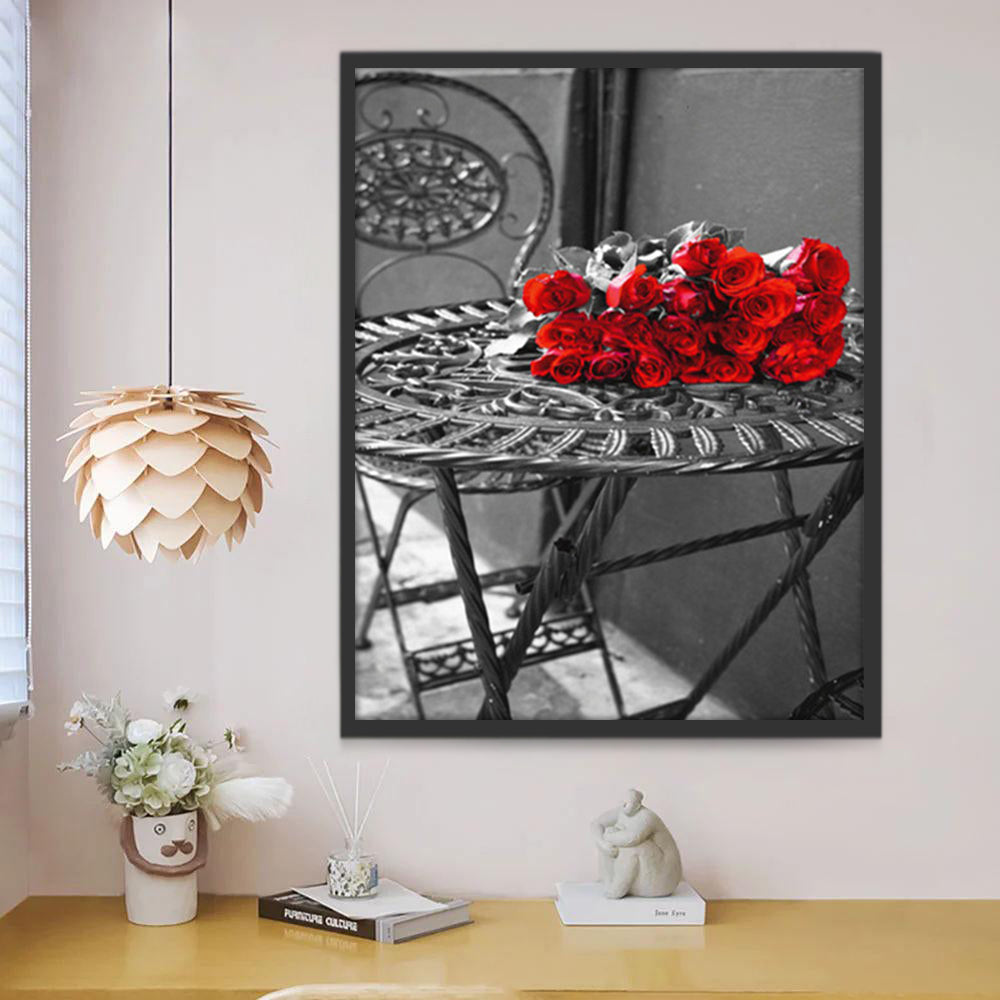 Roses Rouges Peinture par Numéros