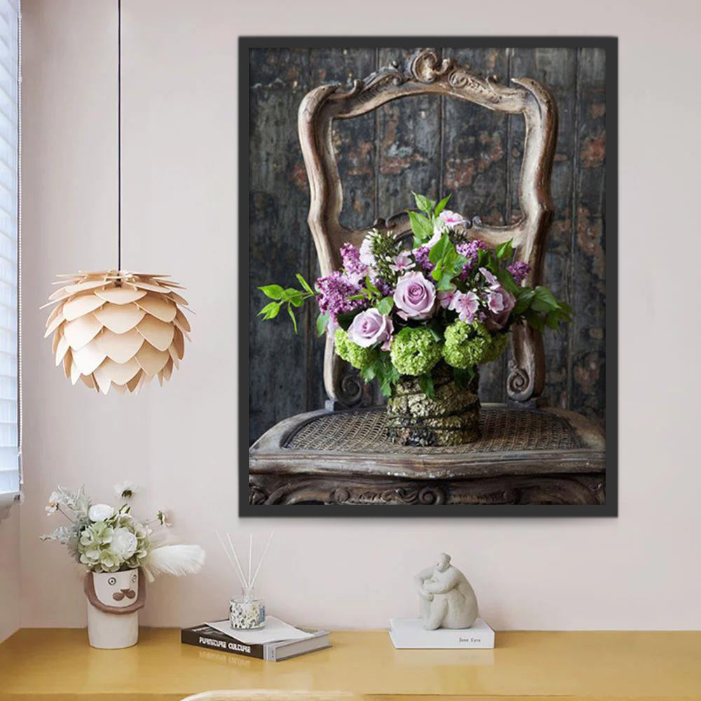 Roses sur Table de Toilette Peinture par Numéro