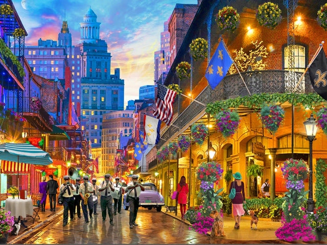 Rue en Amérique Peinture par Numéros