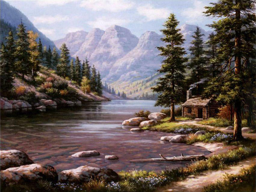 Ruisseau Peinture par Numéros PBNNATW249