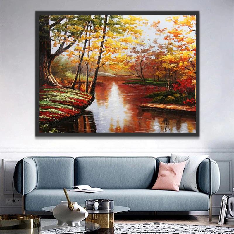 Ruisseau Rouge Peinture par Numéros