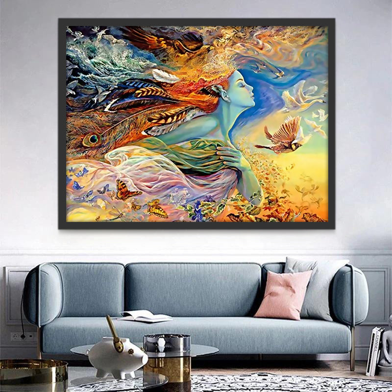 Salutations de la Nature Femme Peinture par Numéros