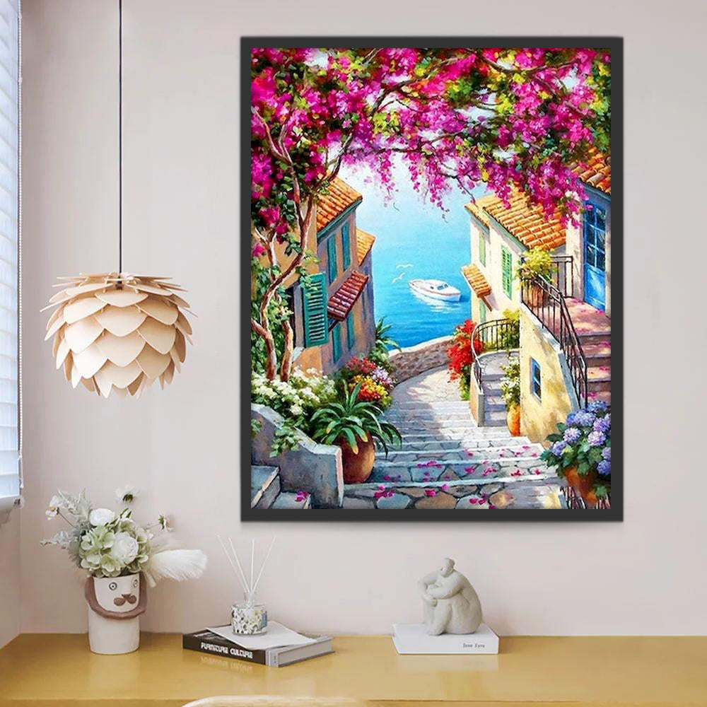 Santorin Peinture par Numéros