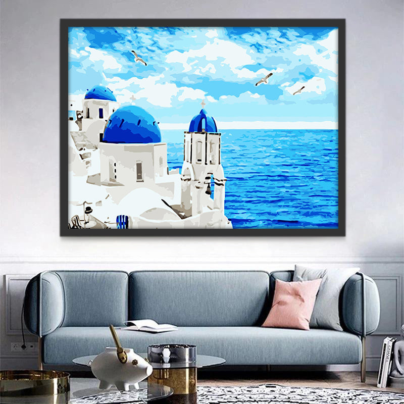 Santorin Peinture par Numéros
