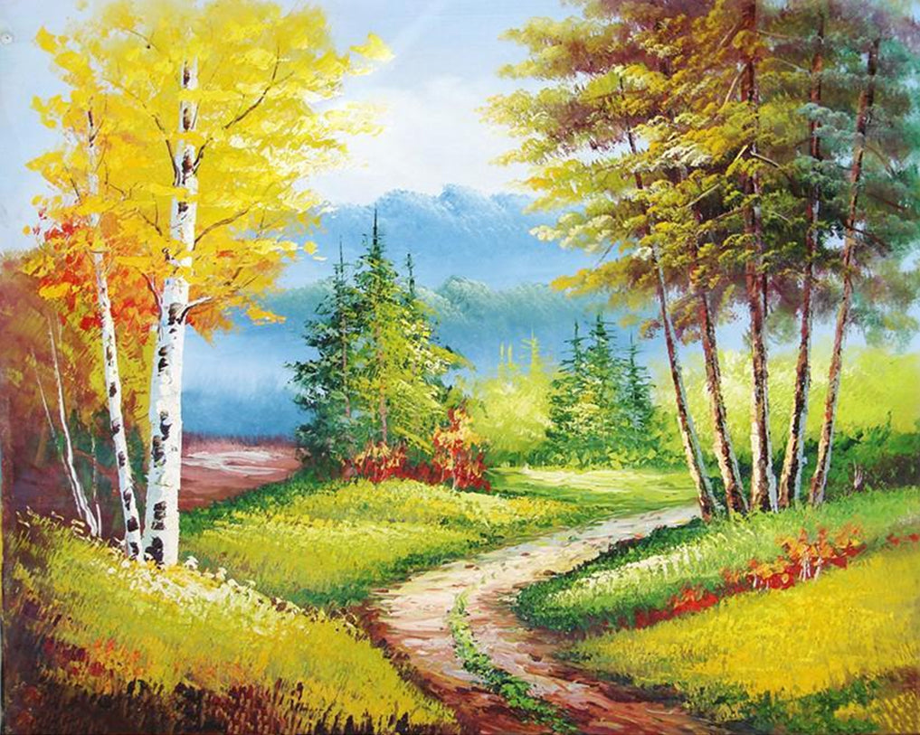 Sentier de Campagne Peinture par Numéros