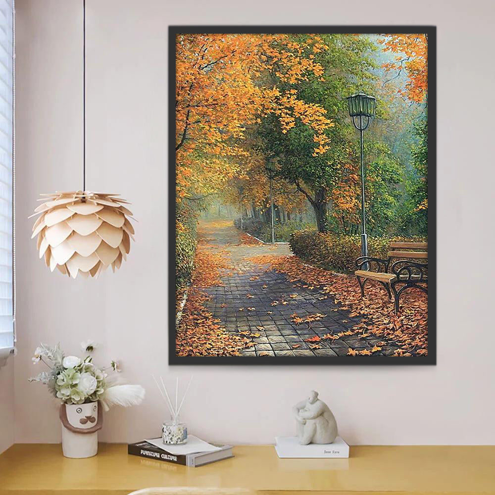 Sentier et Lampe Peinture par Numéros
