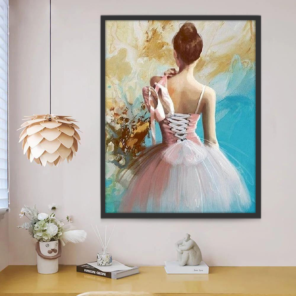 Silhouette d'Une Danseuse de Ballet Peinture par Numéros