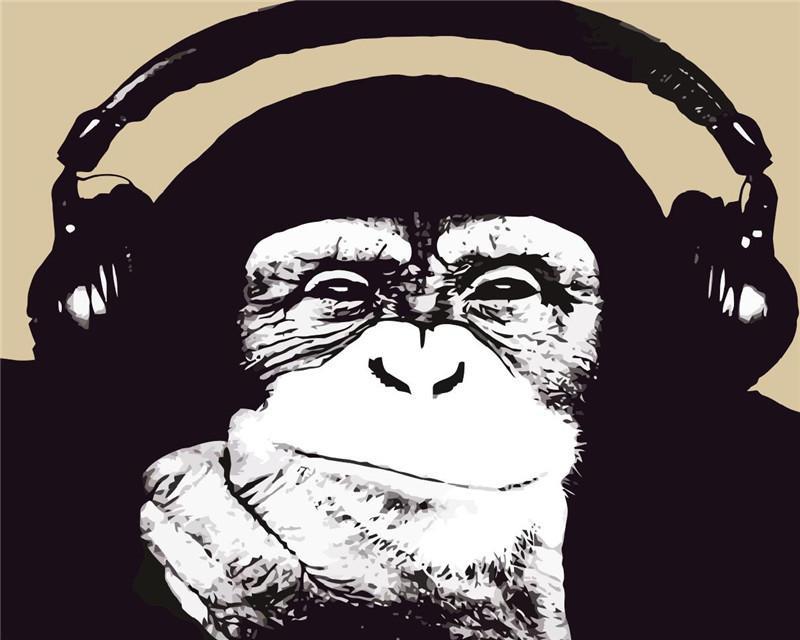 Singe Cool et Joli Peinture par Numéros