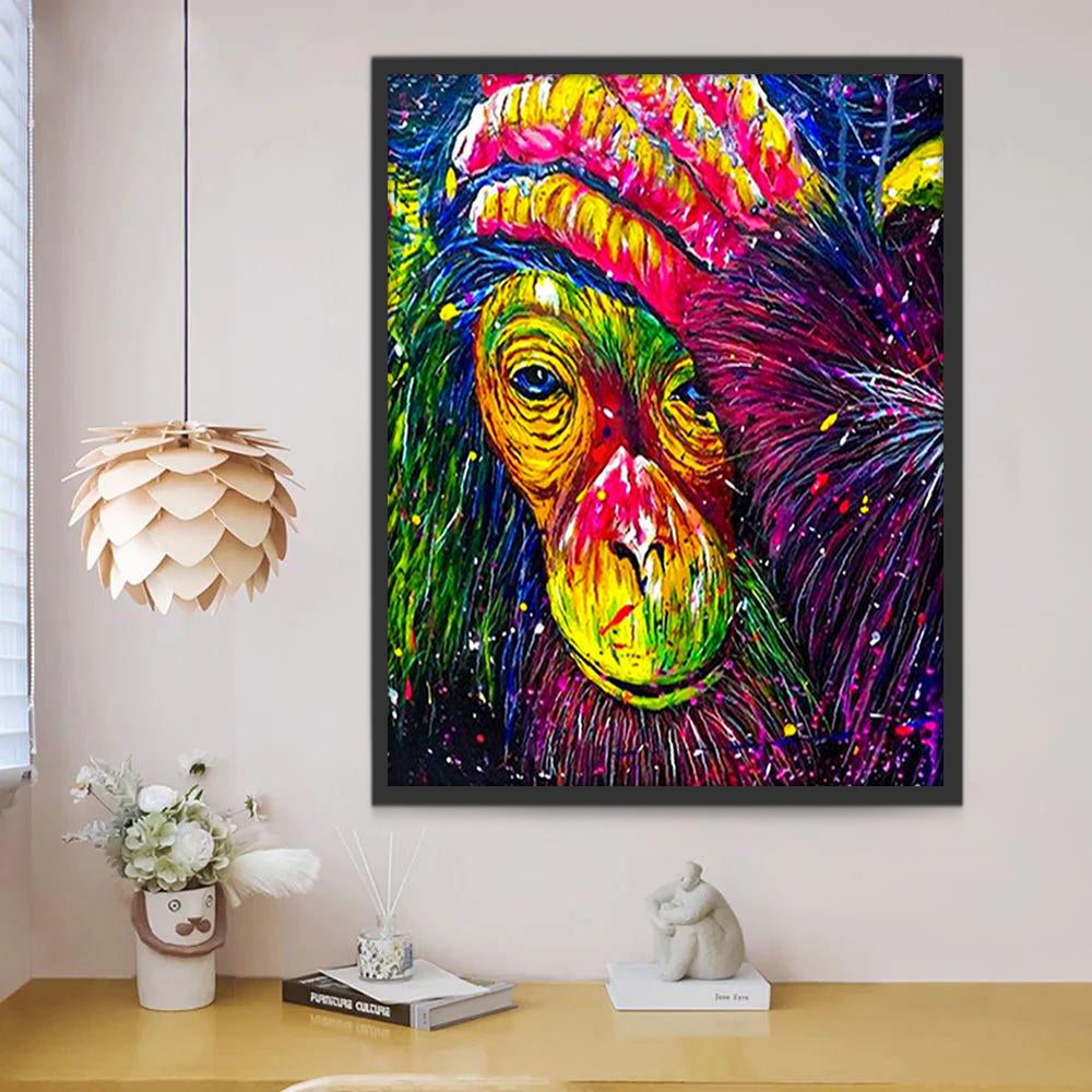 Singes Griffonnés Peinture par Numéros