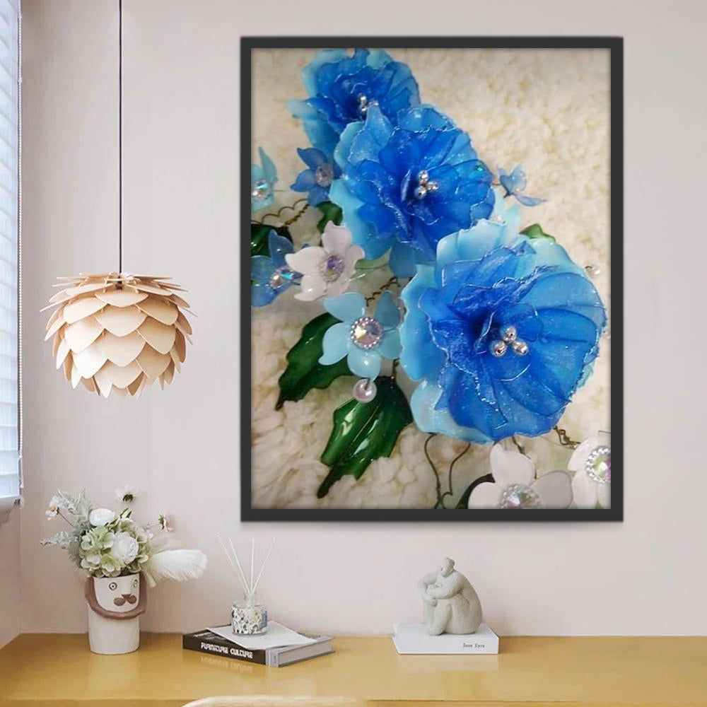 Soie Fleurs Chinoises Peinture par Numéros