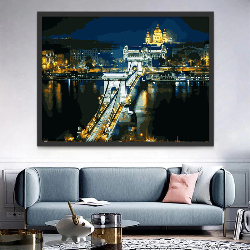 Széchenyi lánchíd Peinture par Numéros