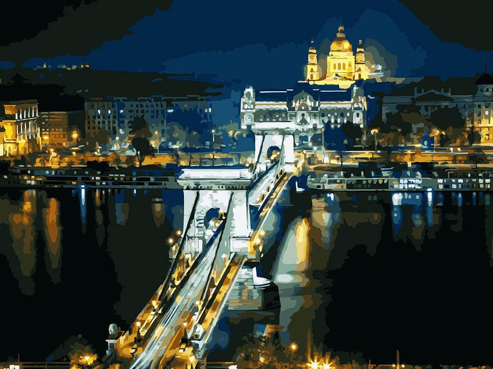 Széchenyi lánchíd Peinture par Numéros