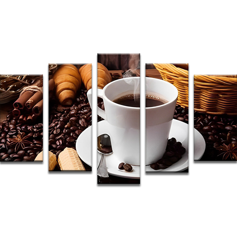 Tasse de Café 5 Partie Peinture par Numéros