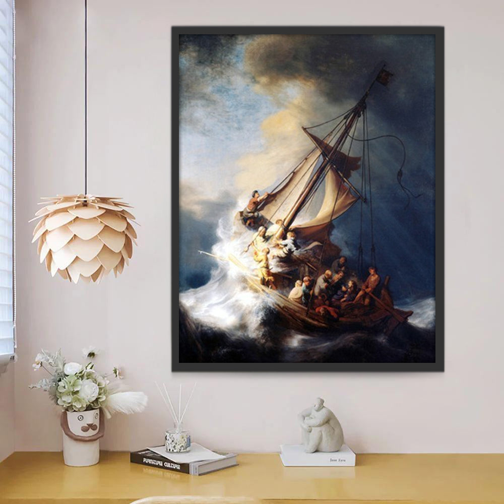 Tempête sur la mer de Galilea Peinture par Numéros