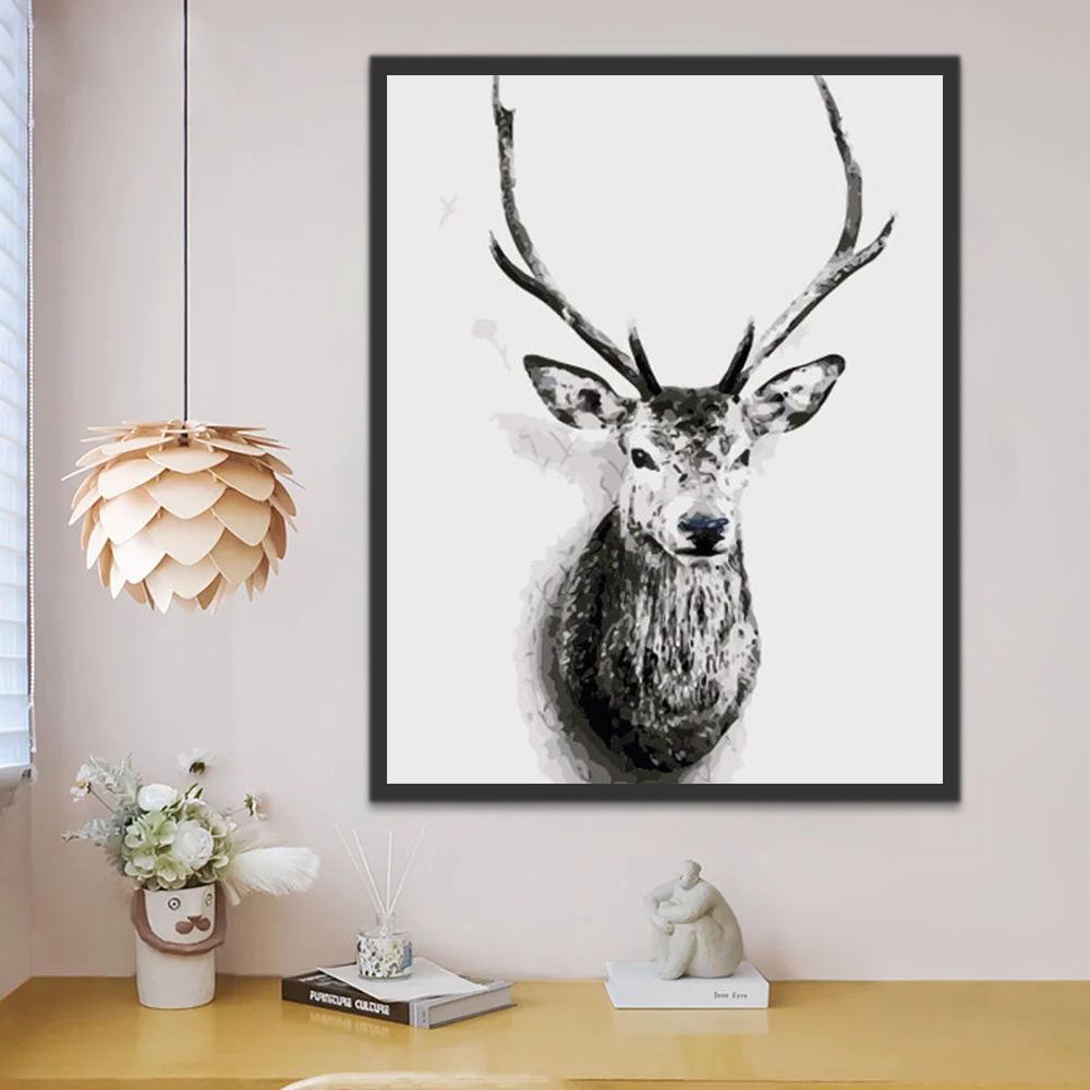 Tête de Cerf Peinture par Numéros