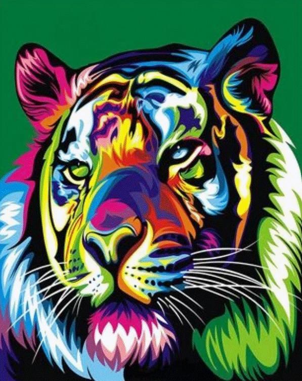 Tigre Coloré Peinture par Numéros