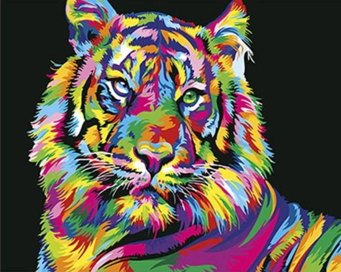 Tigre Coloré Peinture par Numéros