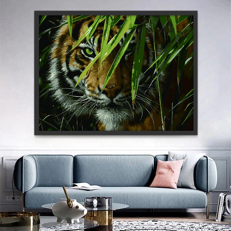 Tigre et Bambous Peinture par Numéros
