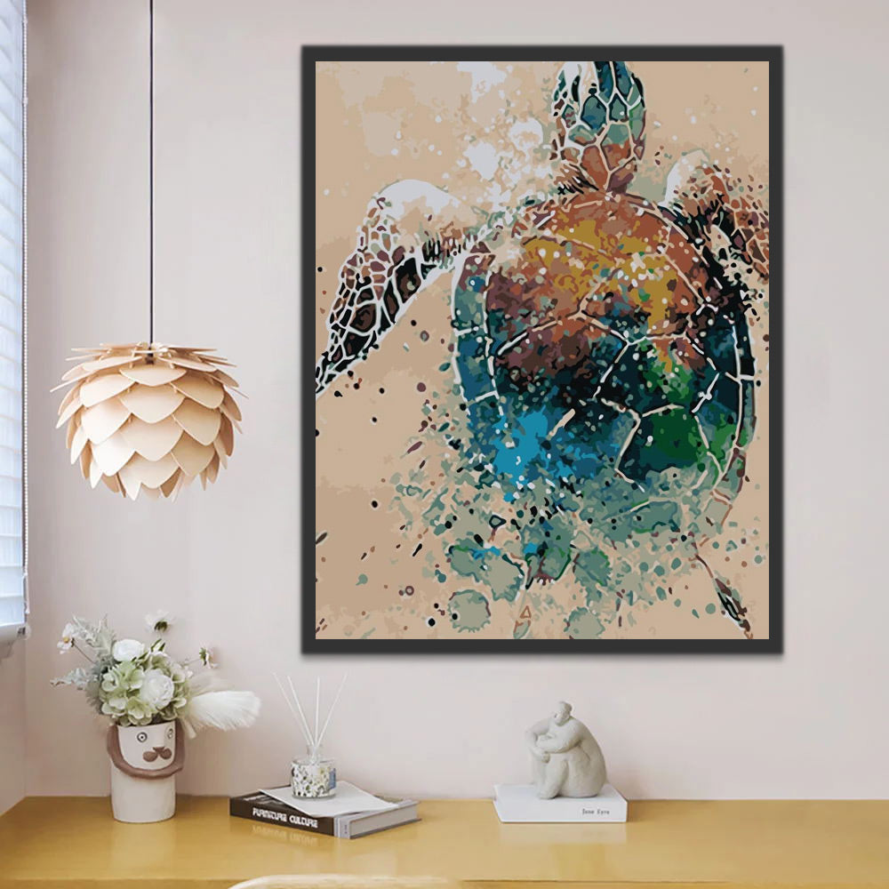 Tortue Dessinée Peinture par Numéros