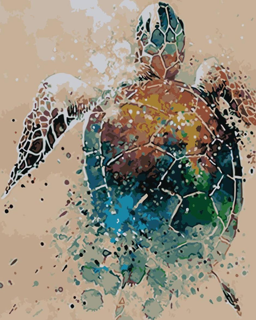 Tortue Dessinée Peinture par Numéros