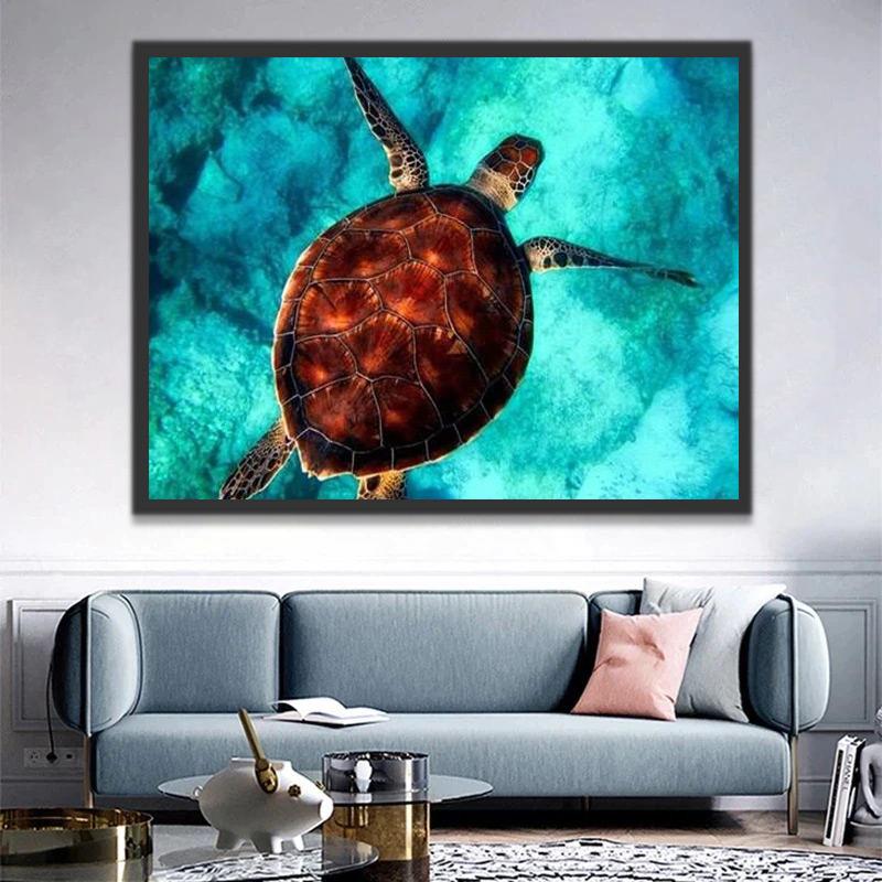 Tortue Rouge Peinture par Numéros