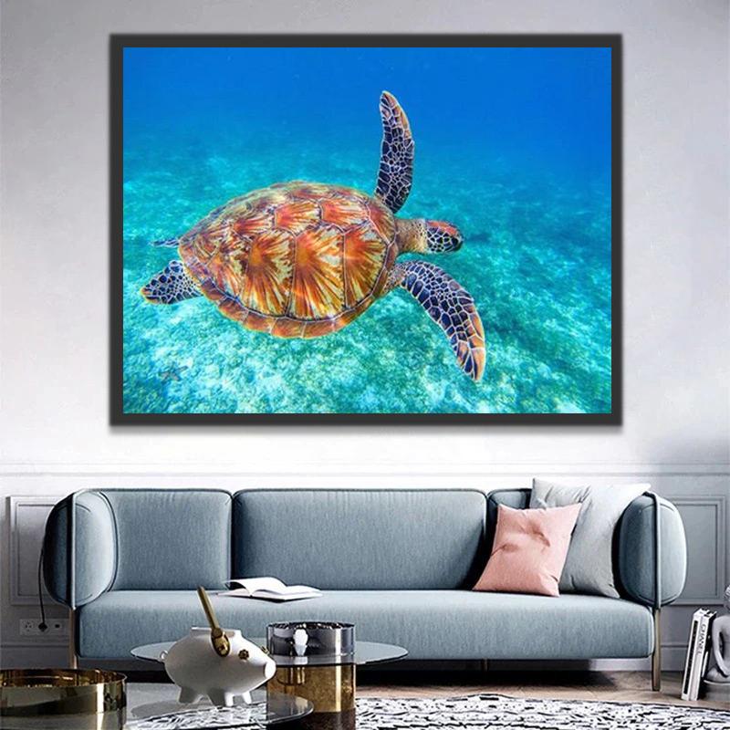 Tortue Roux Peinture par Numéros